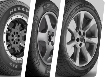 Three Goodyear Tire Side Profiles