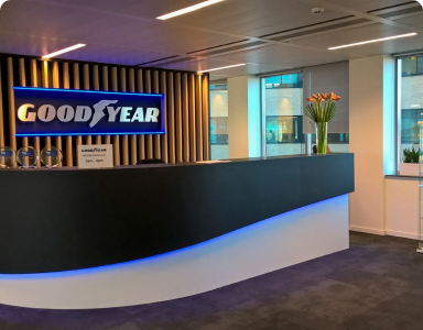 Goodyear Brussels, Belgium headquarters front desk