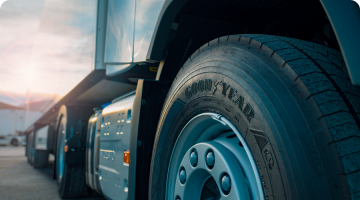 tire on a commercial vehicle