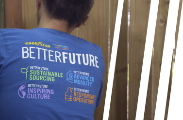 Goodyear associate wearing Better Future T-Shirt