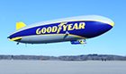 The Goodyear Tire & Rubber Company's Wingfoot One blimp lifts off for its first flight on March 17, 2014.