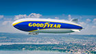 The Goodyear Blimp flying over Lake Constance in Germany (2020)
