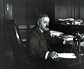Frank Seiberling, founder of The Goodyear Tire & Rubber Company, in his office.